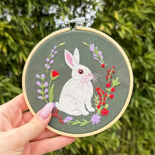 Milpoint Garden Rabbit Embroidery Kit