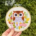 Milpoint Floral Owl Embroidery Kit