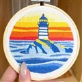 Milpoint Lighthouse at Dusk Embroidery Kit