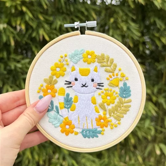 Milpoint Boho Cat Embroidery Kit