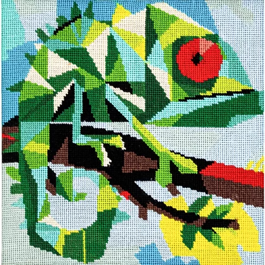 Milpoint Chameleon on a Branch Tapestry Kit