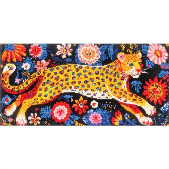 Milpoint Panther in Blossoms Tapestry Kit
