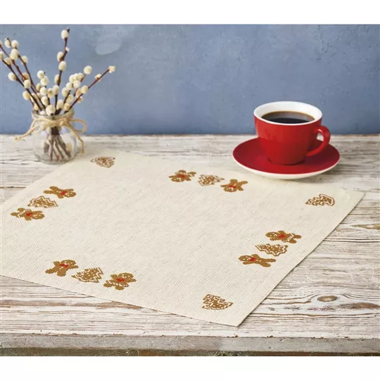 Permin Gingerbread Placemat Christmas Cross Stitch Kit