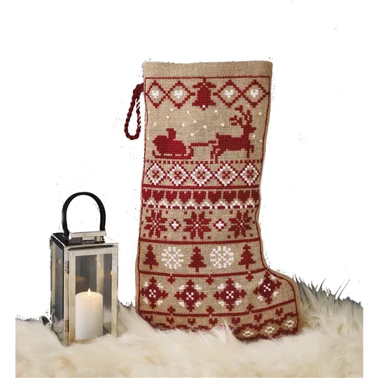 Permin Christmas Motifs Stocking Cross Stitch Kit