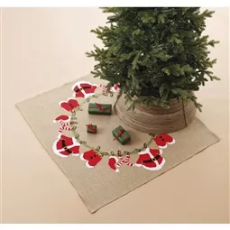 Permin Clothes Line Tree Skirt Christmas Cross Stitch Kit