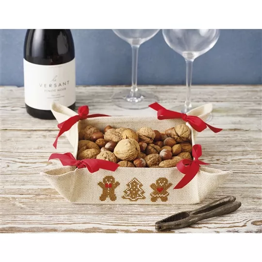 Permin Gingerbread Display Bowl Christmas Cross Stitch Kit