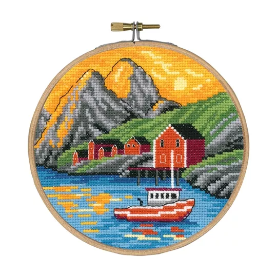 Permin Midnight Sun at Lofoten Christmas Cross Stitch Kit