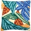 Vervaco Jungle Leaves Cushion Cross Stitch Kit