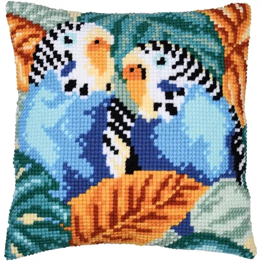 Vervaco Parakeets Cushion Cross Stitch Kit