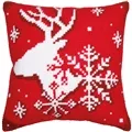 Vervaco Deer and Snowflakes Cushion Cross Stitch Kit