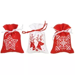 Star and Reindeer Bags - Set of 3