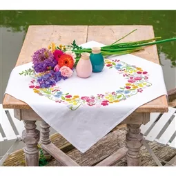 Vervaco Floral Symphony Tablecloth Embroidery Kit