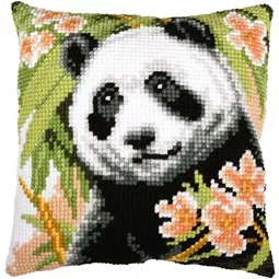 Panda and Flowers Cushion
