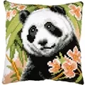 Vervaco Panda and Flowers Cushion Cross Stitch Kit