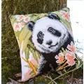 Vervaco Panda and Flowers Cushion Cross Stitch Kit