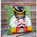 Vervaco Nutcracker Cushion Green Christmas Cross Stitch Kit