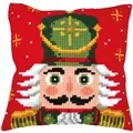 Vervaco Nutcracker Cushion Red Christmas Cross Stitch Kit