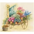 Lanarte Floral Cart Cross Stitch Kit