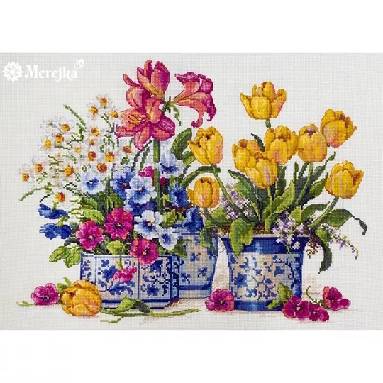 Merejka Spring Arrangement Cross Stitch Kit
