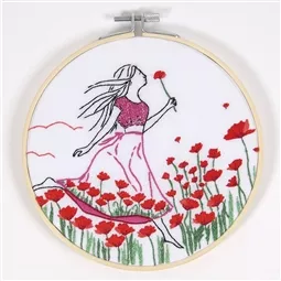 DMC Romantic Poppies Embroidery Kit