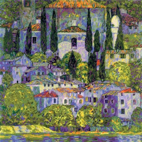 RIOLIS Landscape with Cypresses Cross Stitch Kit
