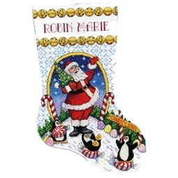 Design Works Crafts Candy Land Santa Stocking Cross Stitch Kit