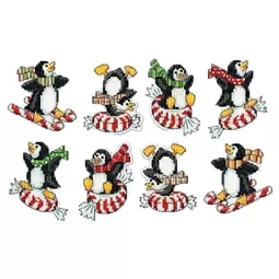 Design Works Crafts Peppermint Penguins Ornaments Cross Stitch Kit