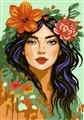 Gobelin-L Flowery Girl Tapestry Canvas