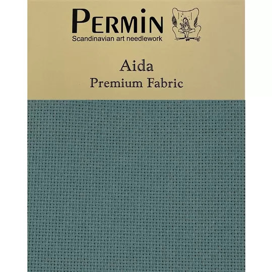 Permin 16 Count Aida - Mediterranean Sea Fabric