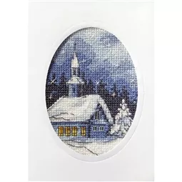 Orchidea Twilight Church Card Christmas Cross Stitch Kit
