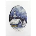 Orchidea Twilight Church Card Christmas Cross Stitch Kit