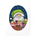 Image of Orchidea Gnome with Gifts Card Cross Stitch Kit