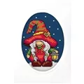 Image of Orchidea Gnome with Lantern Card Cross Stitch Kit