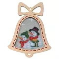 Orchidea Snowmen with Frame Christmas Cross Stitch Kit