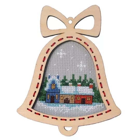 Orchidea Snow Scene with Frame Christmas Cross Stitch Kit