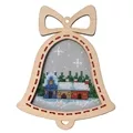 Image of Orchidea Snow Scene with Frame Cross Stitch Kit