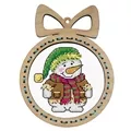 Orchidea Snowman with Frame Christmas Cross Stitch Kit