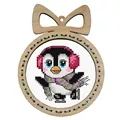 Orchidea Penguin with Frame Christmas Cross Stitch Kit