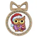 Orchidea Christmas Owl with Frame Cross Stitch Kit