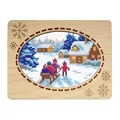 Image of Orchidea Children Sledding with Frame Cross Stitch Kit
