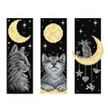 Image of Orchidea Cats at Night Bookmarks Cross Stitch Kit