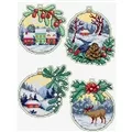 Orchidea Winter Berries Ornaments Christmas Cross Stitch Kit