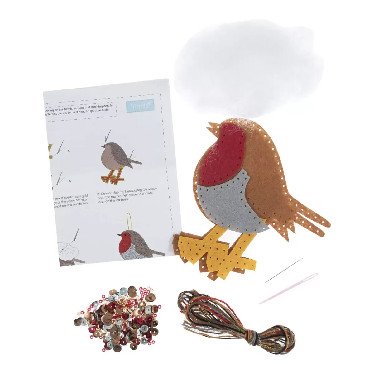 Trimits Sequin Robin Christmas Ornaments — image 4