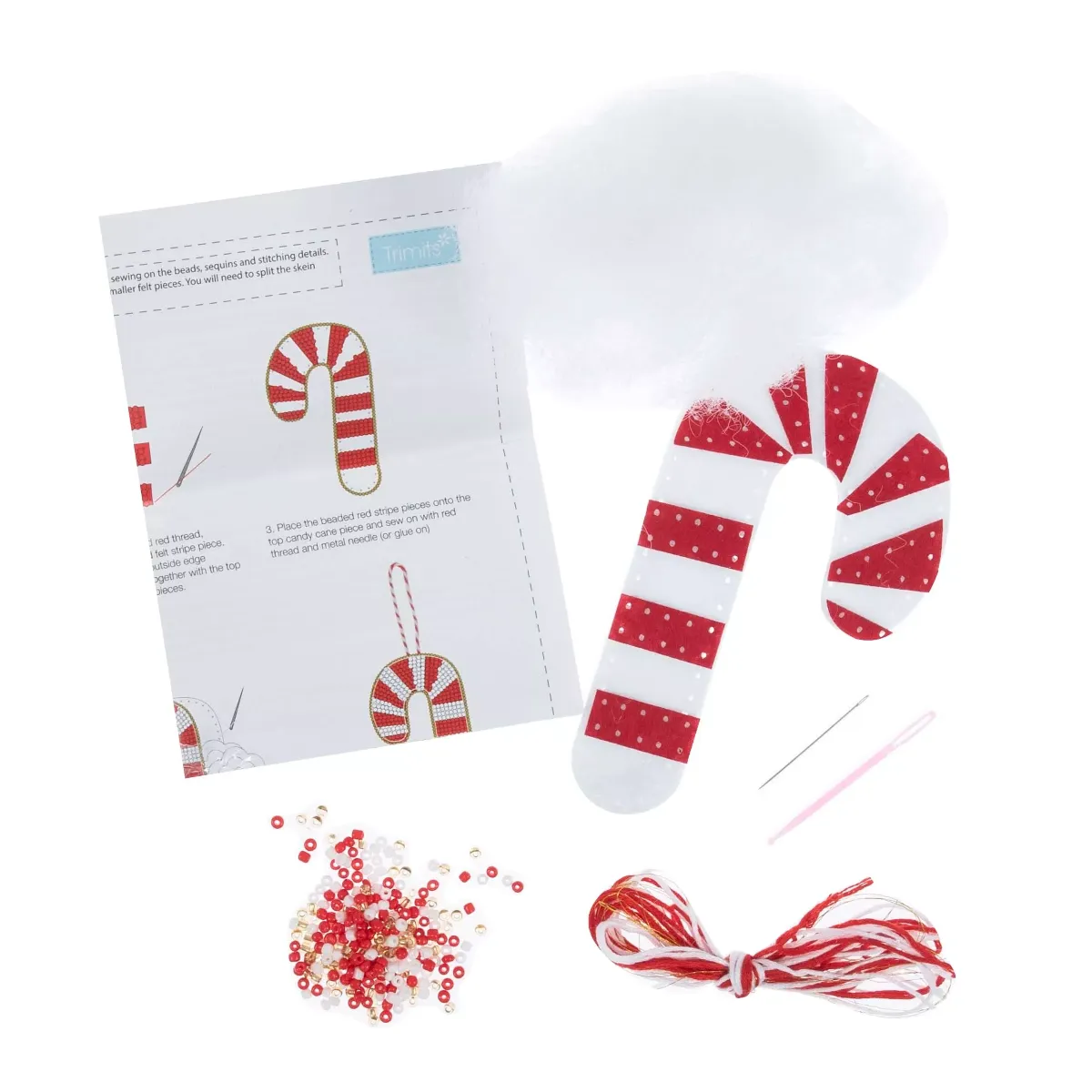 Trimits Beaded Candy Cane Christmas Ornaments — image 4
