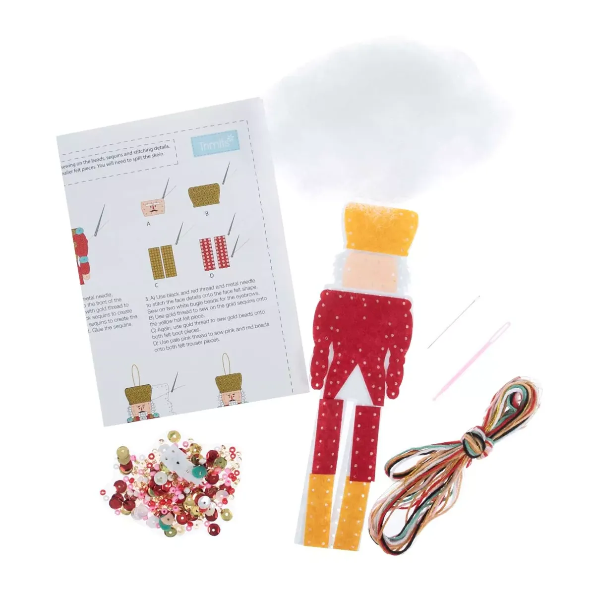Trimits Bead and Sequin Nutcracker Christmas Ornaments — image 4