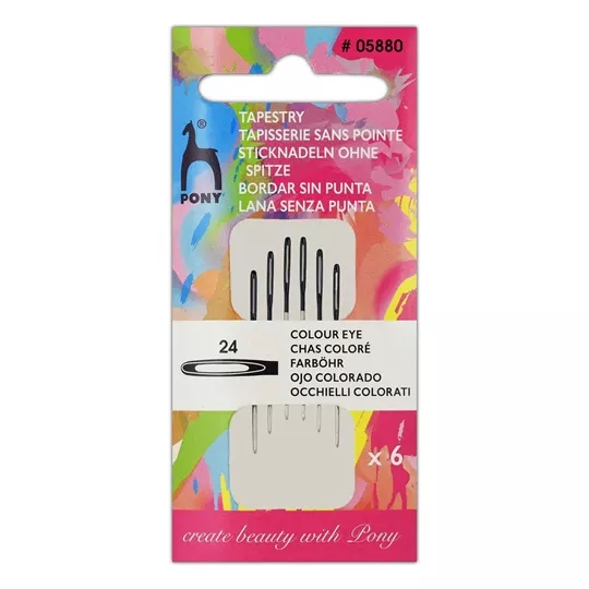 Pony Colour-Coded Tapestry Needles Size 24