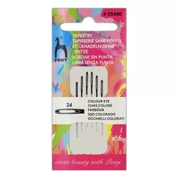 Pony Colour-Coded Tapestry Needles Size 24