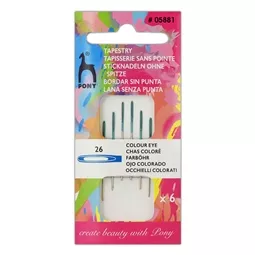 Pony Colour-Coded Tapestry Needles Size 26