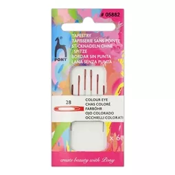 Pony Colour-Coded Tapestry Needles Size 28