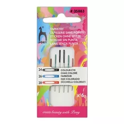 Pony Colour-Coded Tapestry Needles Size 24-28